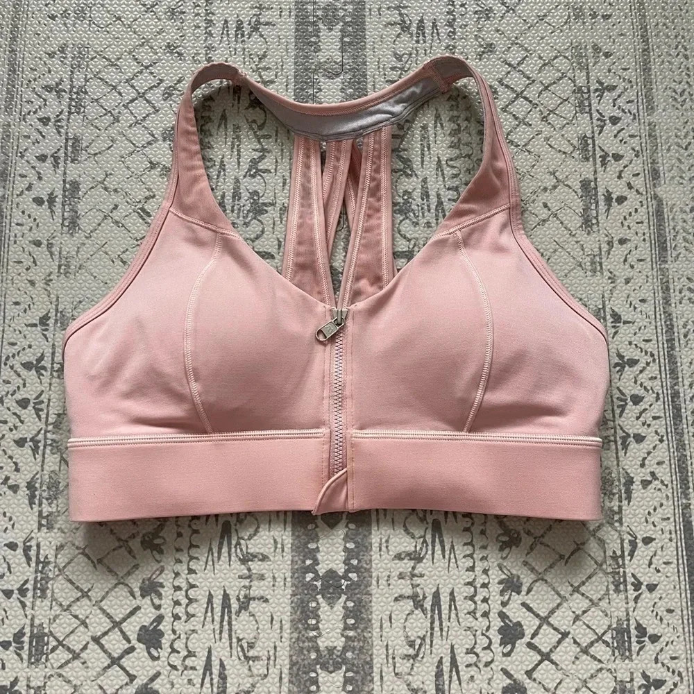 🌸 clearance WITH Wear It To Heart punk front zip sports bra S